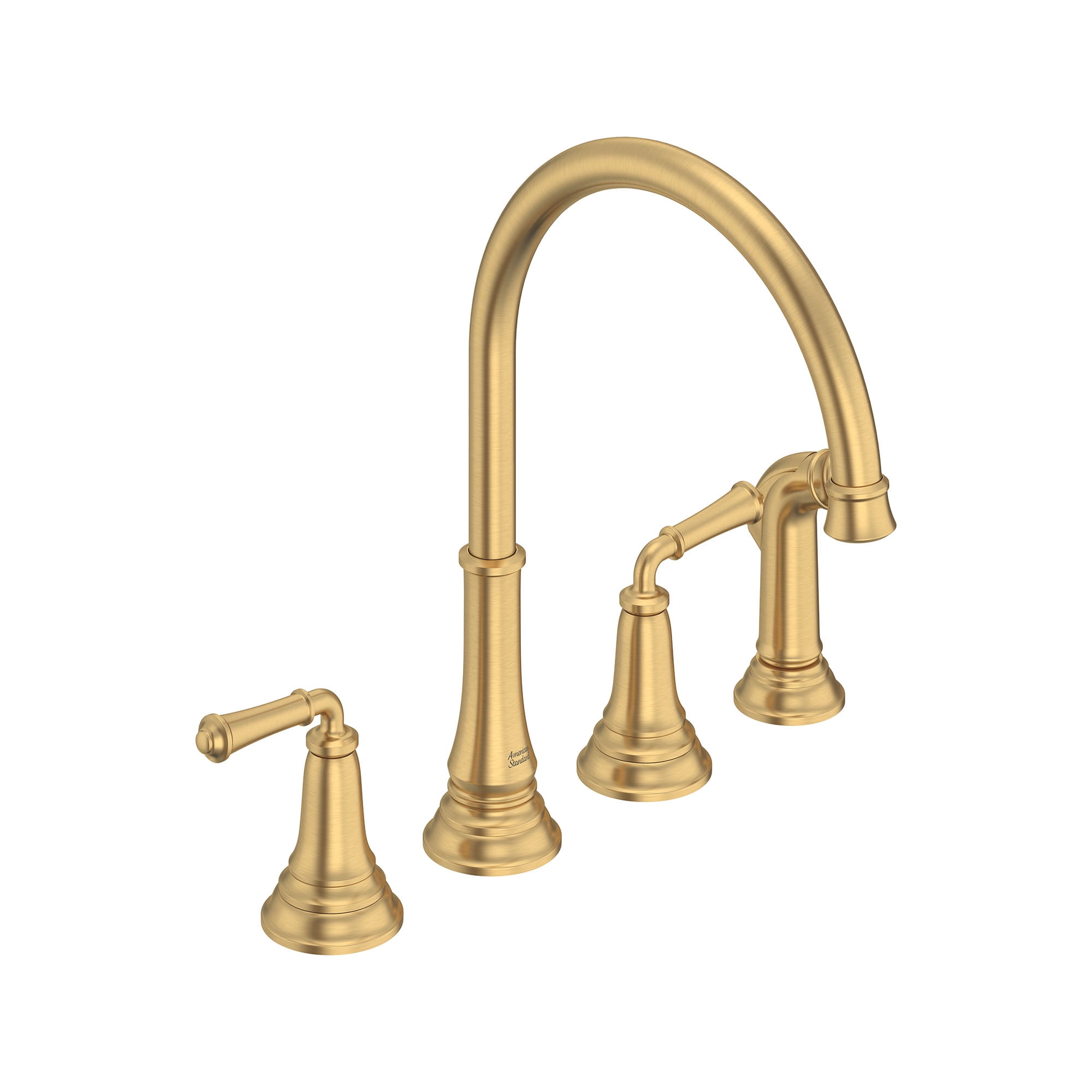 American Standard 4279701.GN0 Delancey Double Handle Widespread Kitchen Faucet - Brushed