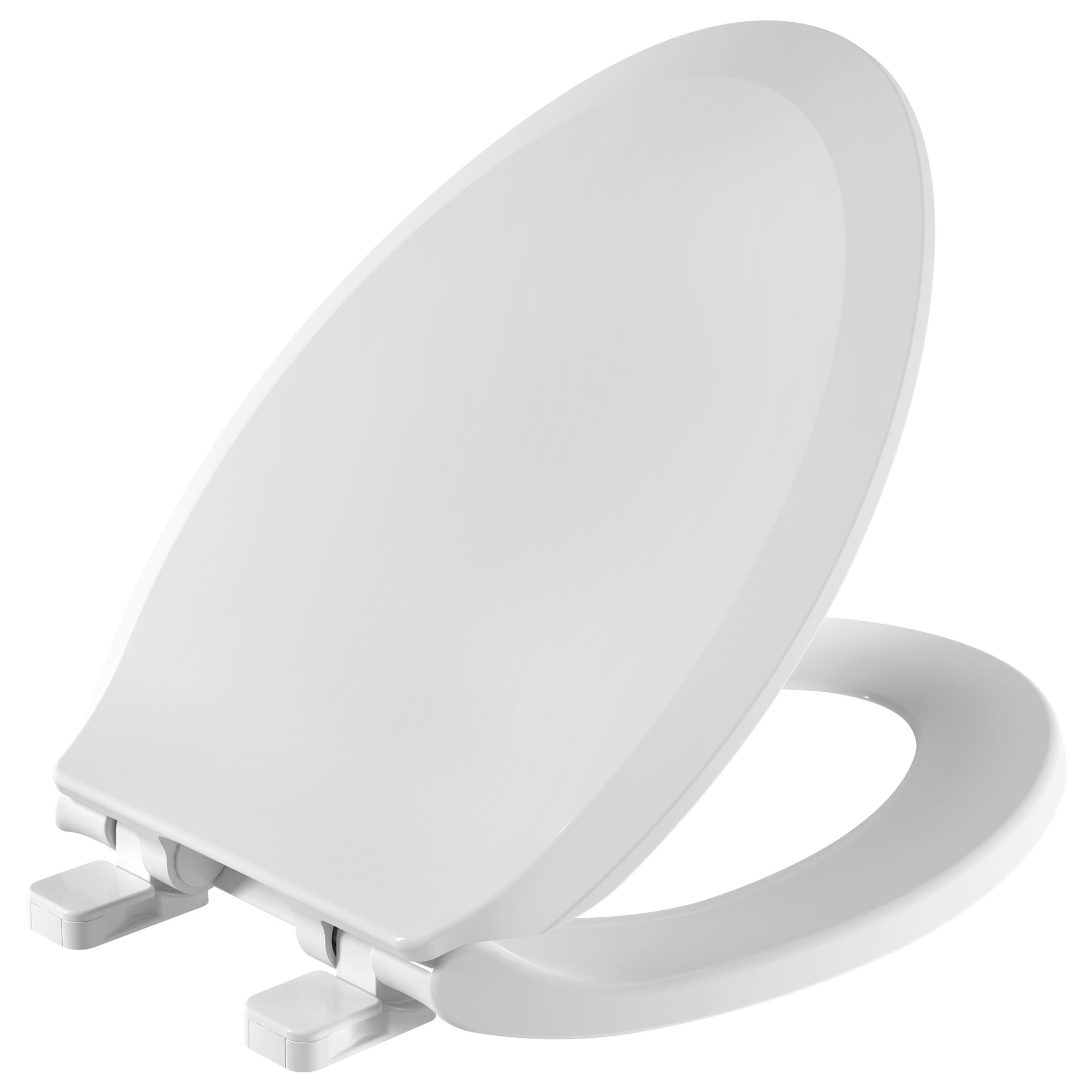 White Slow-Close Elongated Toilet Seat with Lid