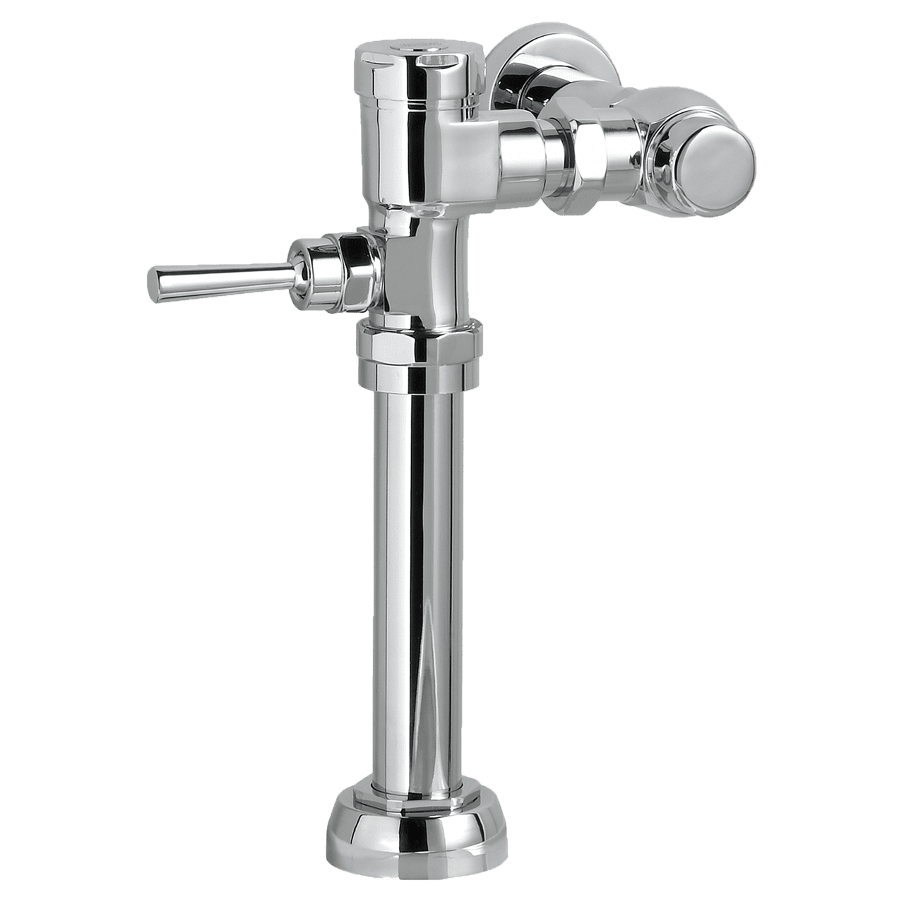 Polished Chrome Manual Piston Toilet Flush Valve