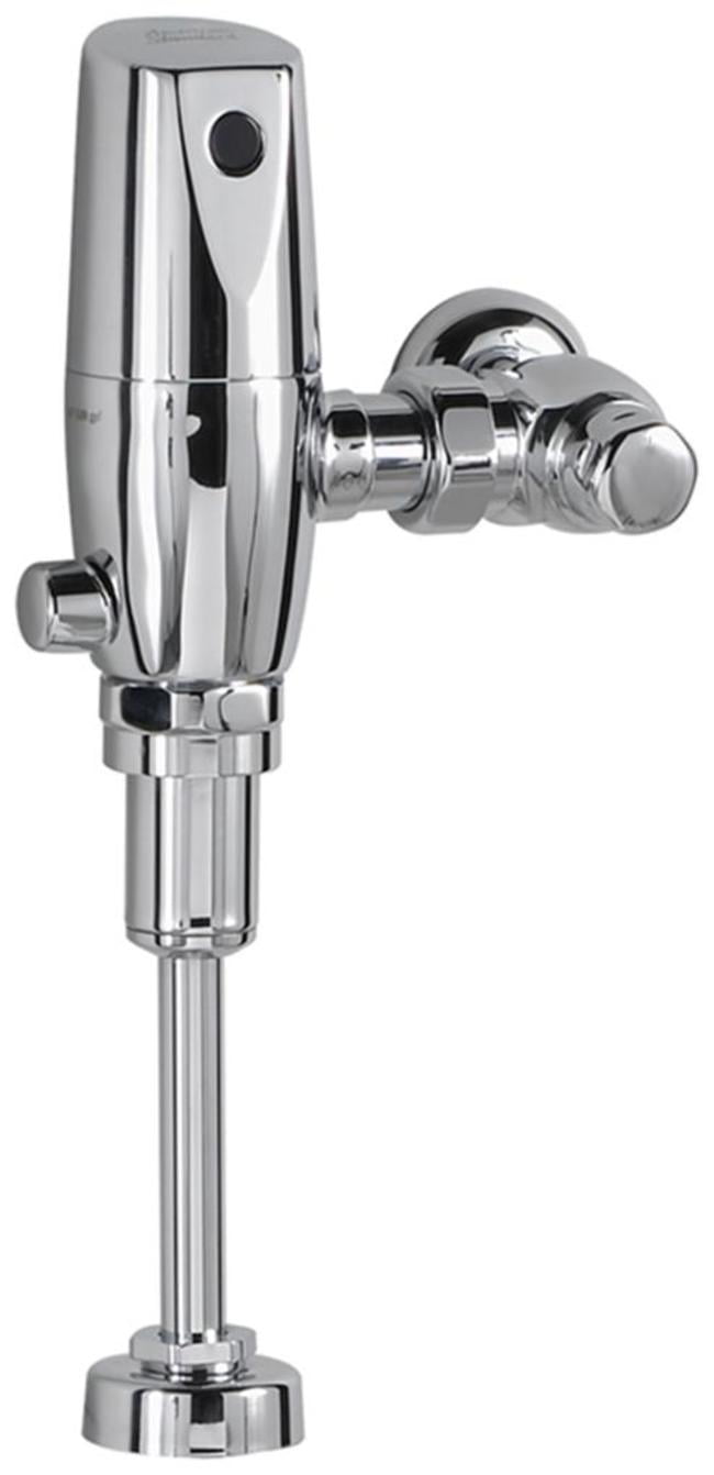 Polished Chrome Touchless Urinal Flush Valve with PWRX Battery