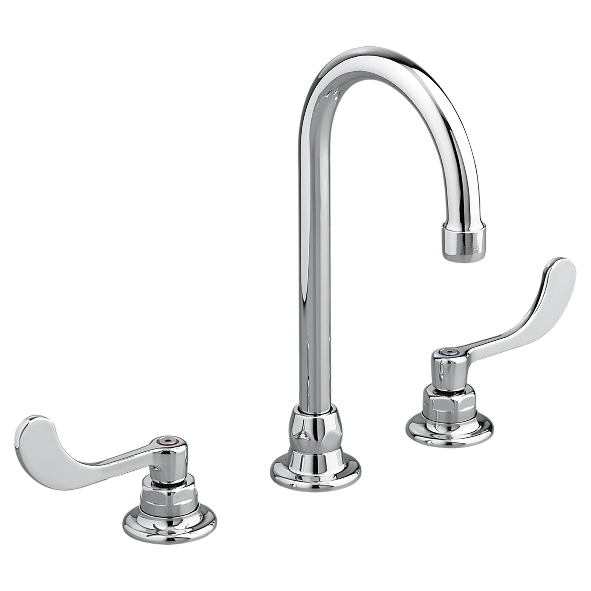 Chrome Brass Transitional Widespread Faucet with Gooseneck Spout