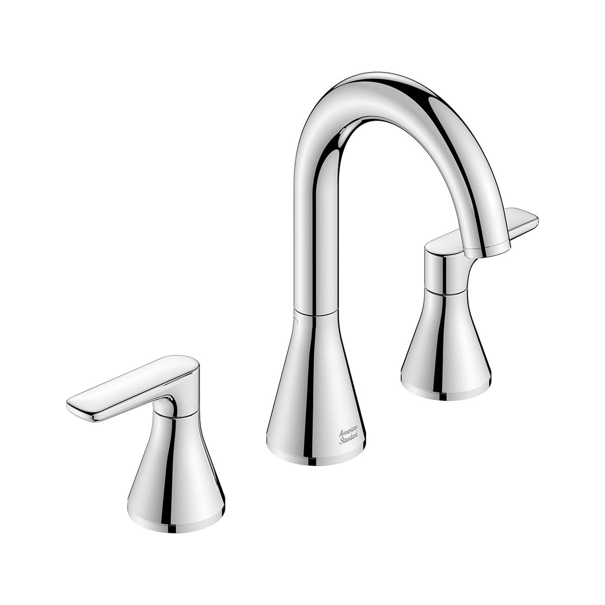 Chrome High-Arc Swivel Spout Widespread Bathroom Faucet