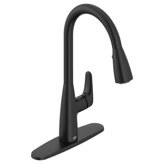 American Standard 7077.300 Colony Pro 1.5 GPM Single Hole Pull Down Kitchen Faucet - Black