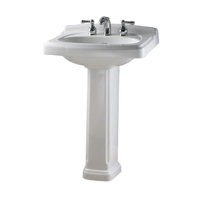 White Vitreous China Traditional Pedestal Sink Leg