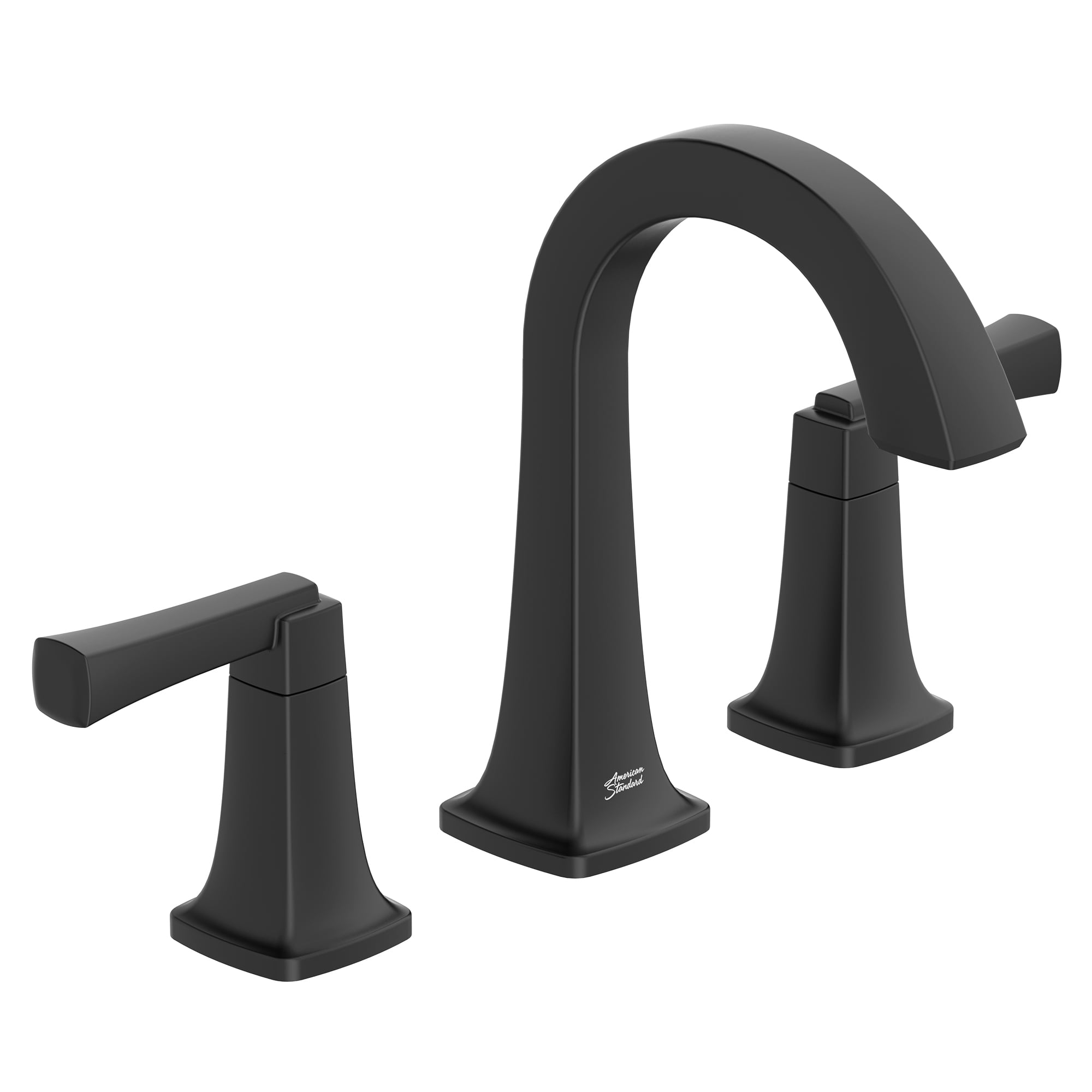 American Standard 7353801.243 Townsend 8-Inch Widespread High-Arc Bathroom Faucet with Two Handles, Brass, Matte Black
