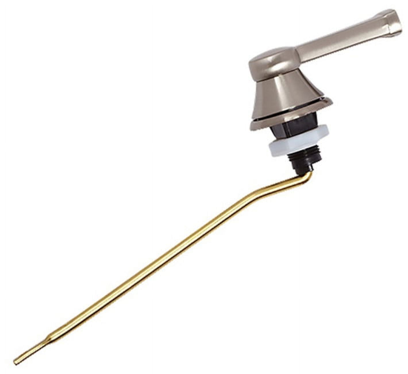 Brushed Nickel Right-Hand Trip Lever with Brass Arm