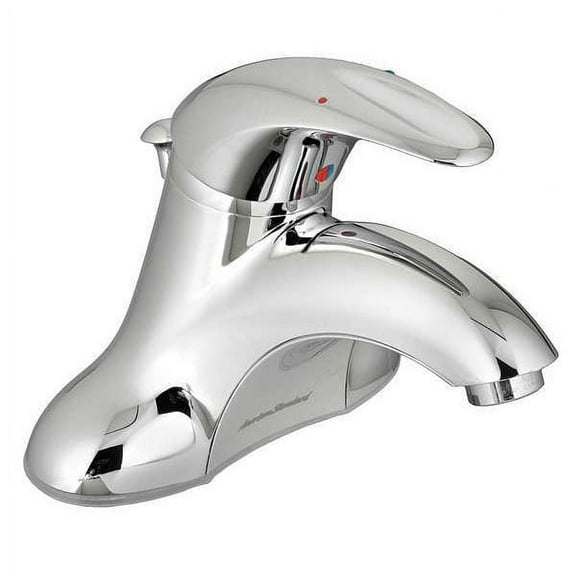 Manual Low Arc Bathroom Faucet, 4" Mount, Chrome 3 Hole