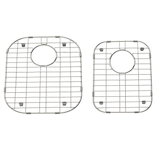 Medium Brushed Stainless Steel Rectangular Sink Grid Set