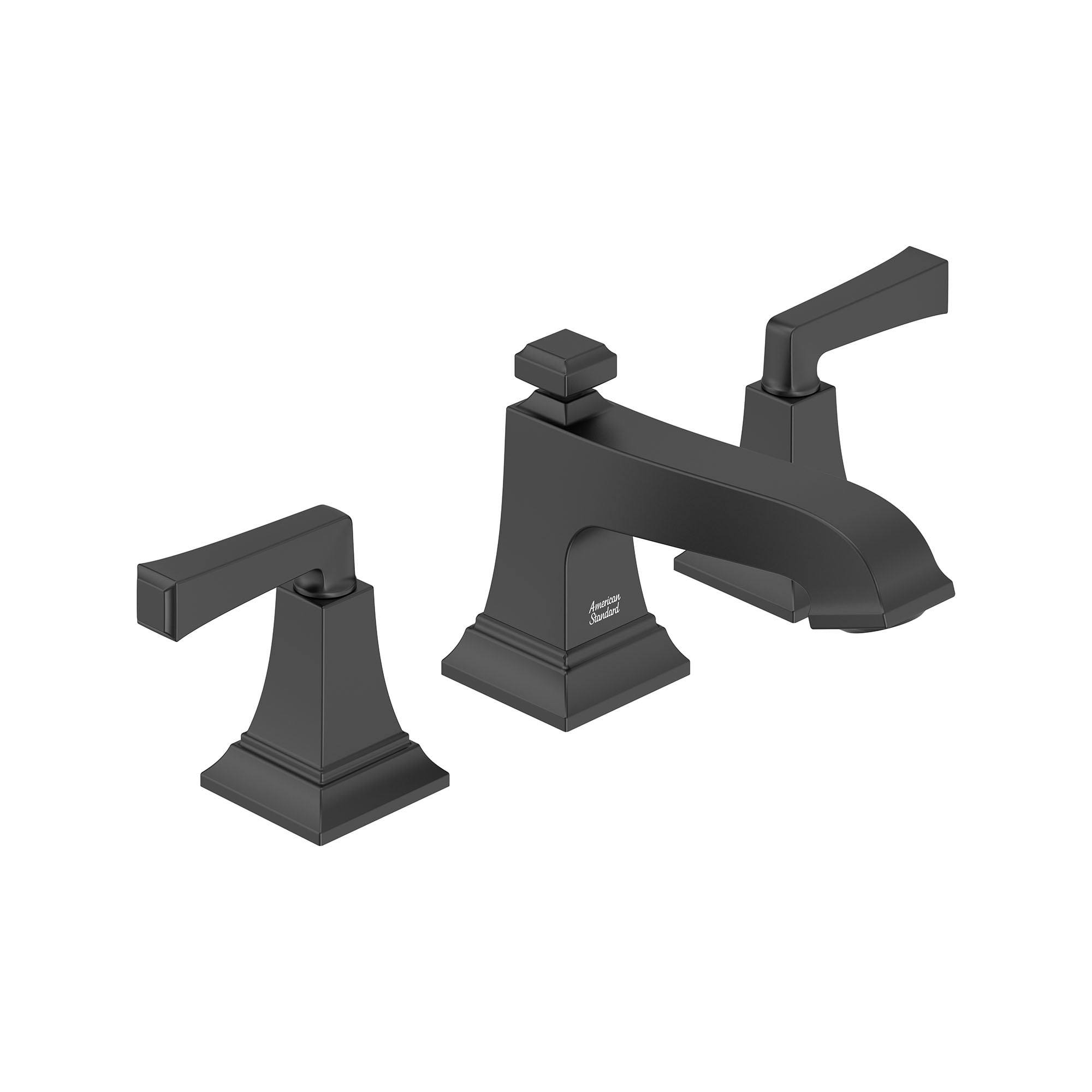 Town Square S Matte Black Widespread 2-Handle Bathroom Faucet