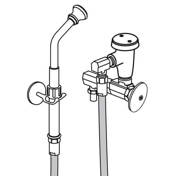 American Standard 7582.167 Brass Chrome Bedpan Cleanser Faucet