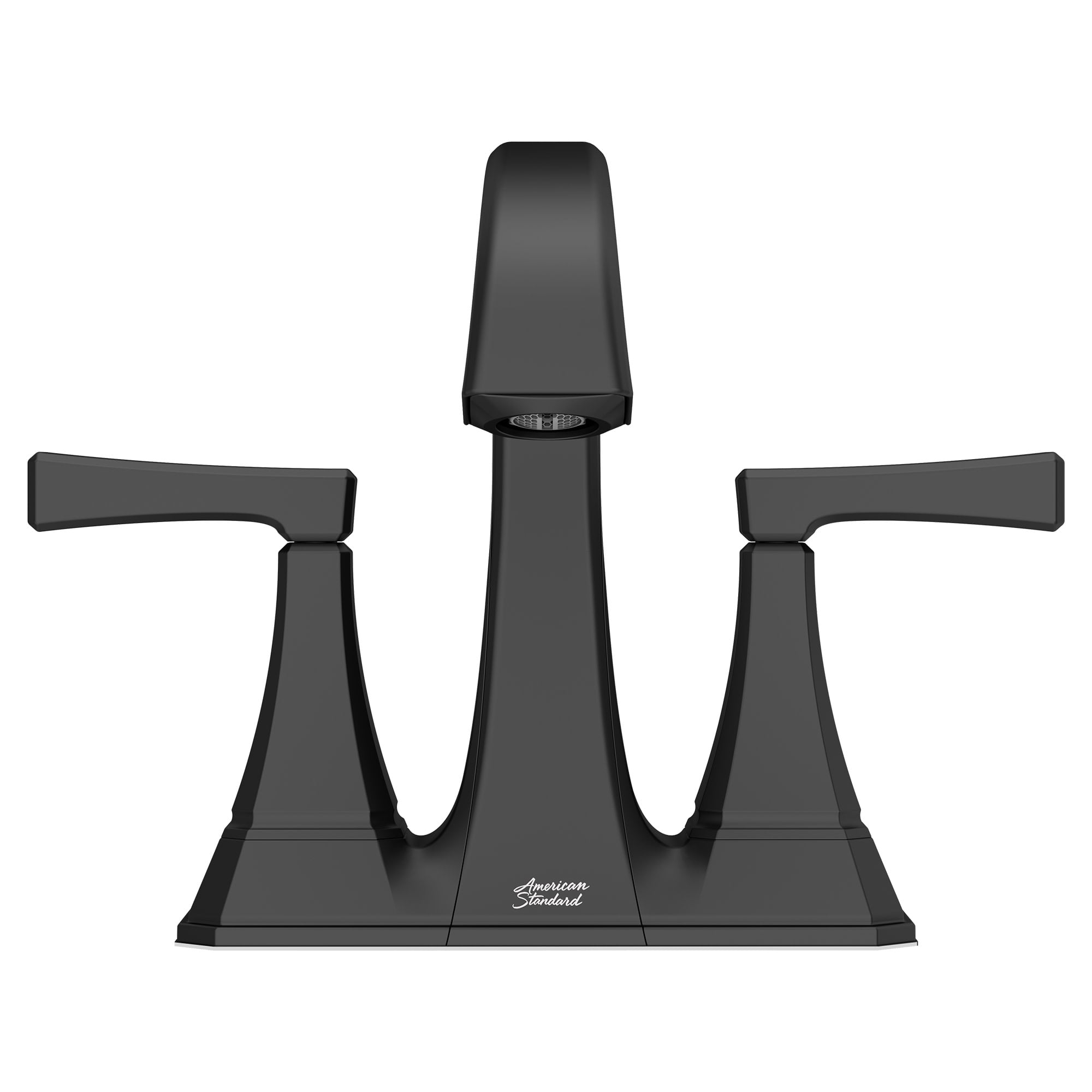 Matte Black Dual Handle Metal Lever Bathroom Faucet