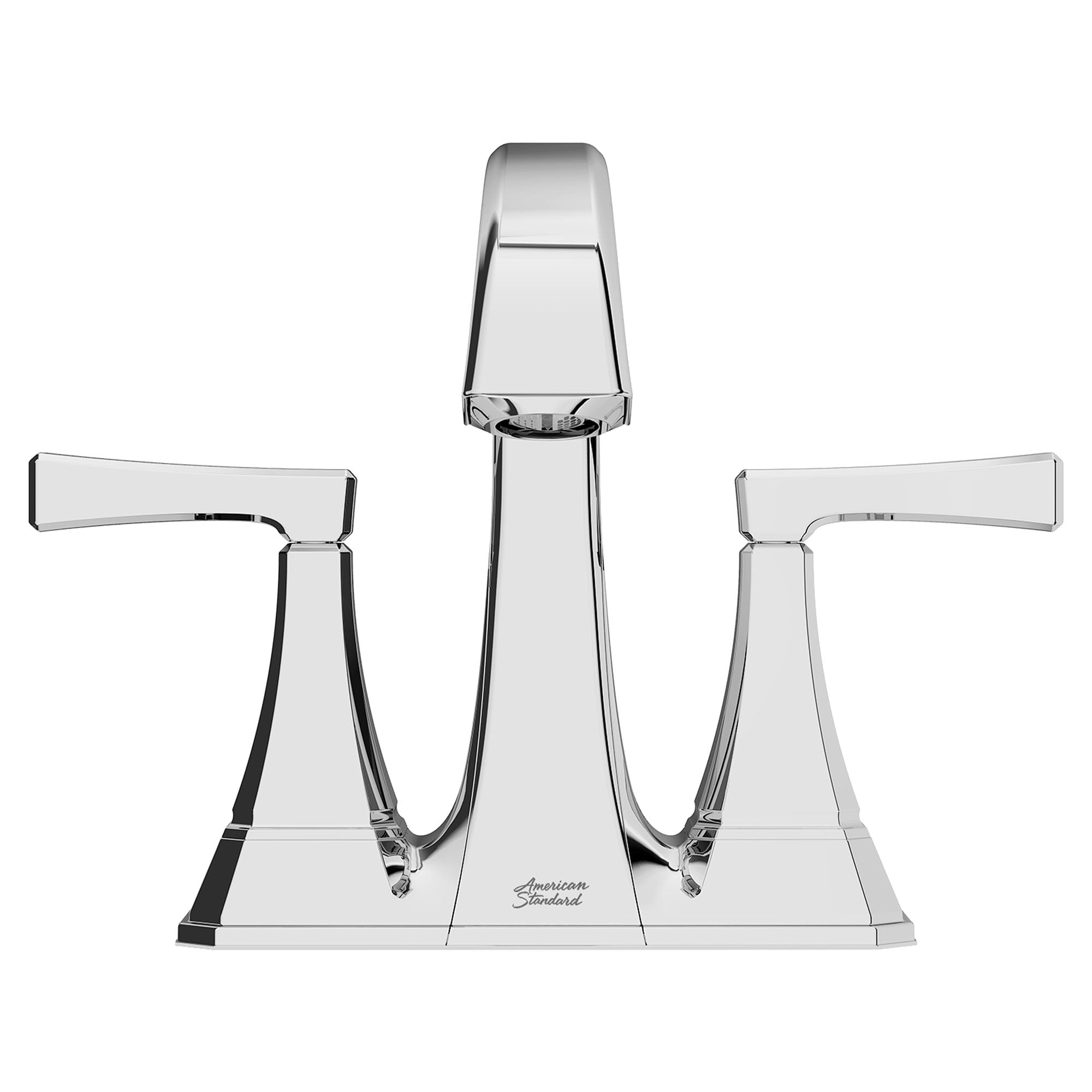 Polished Chrome Dual Handle Centerset Bathroom Faucet
