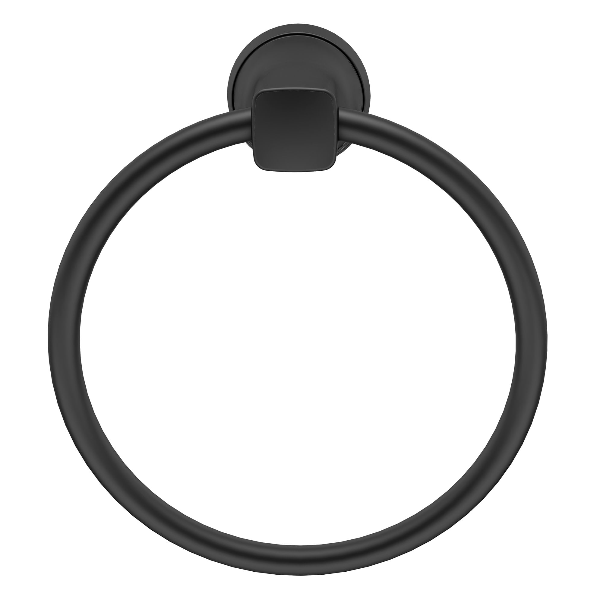 Matte Black Metal Wall Mounted Towel Ring 6.5"