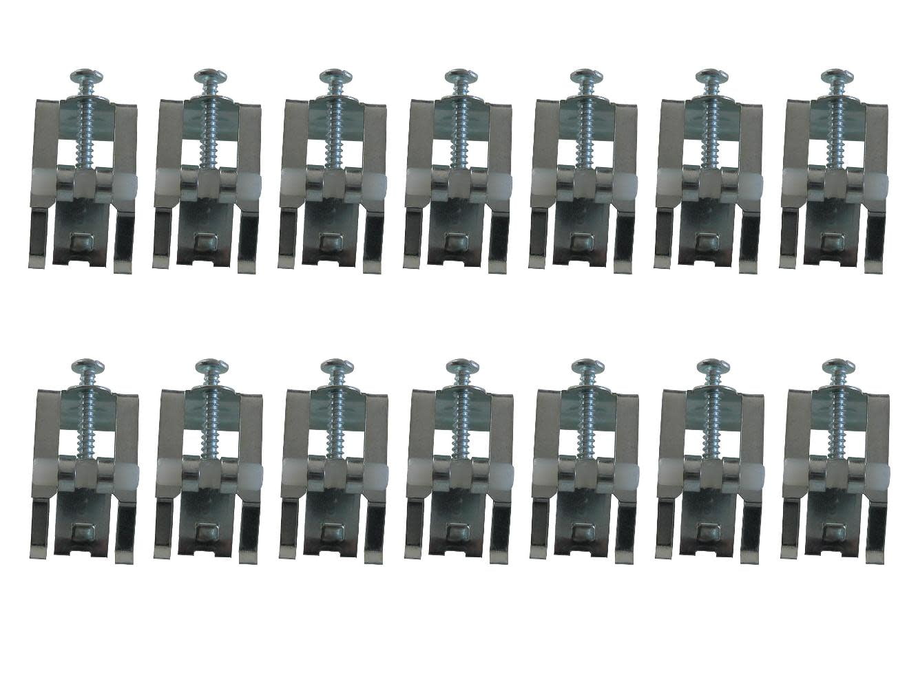 Chrome Finish Stainless Steel Universal Sink Mounting Clip Kit - 14 Clips