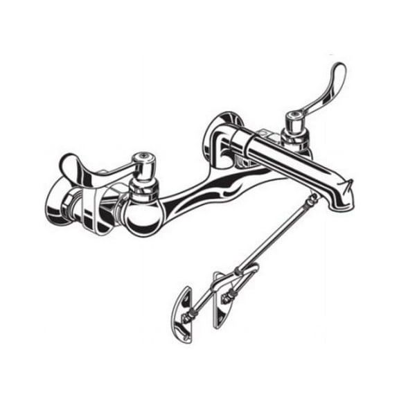 American Standard 8345.115 Exposed Yoke Wall Mounted Utility Faucet - Chrome