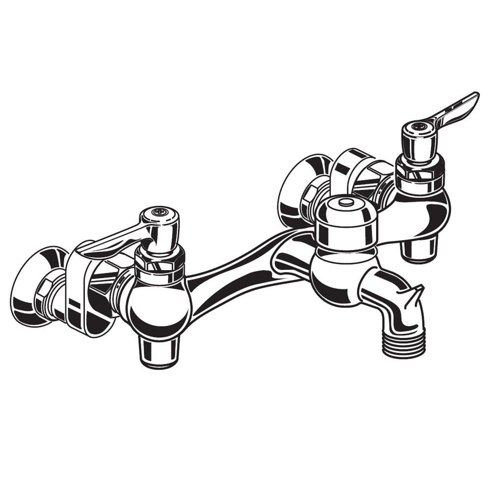 American Standard 8351.076 Wall Mounted Double Handle Service Faucet