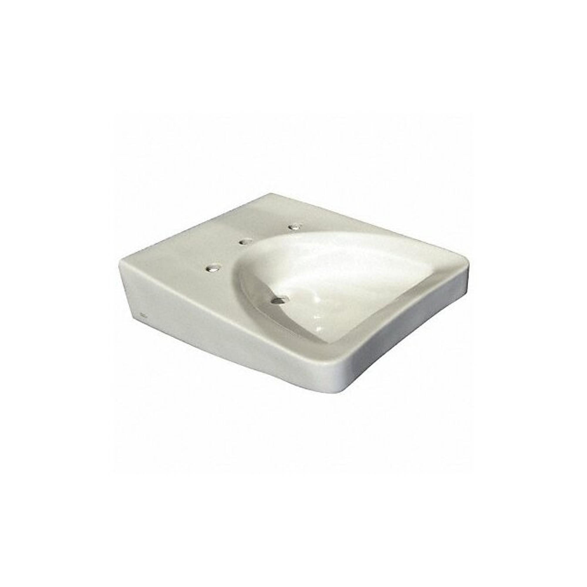 White Ceramic Wall-Mount ADA Compliant Bathroom Sink
