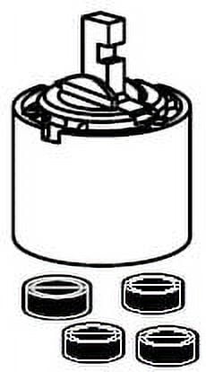 Durable Beige Plastic Faucet Cartridge Replacement
