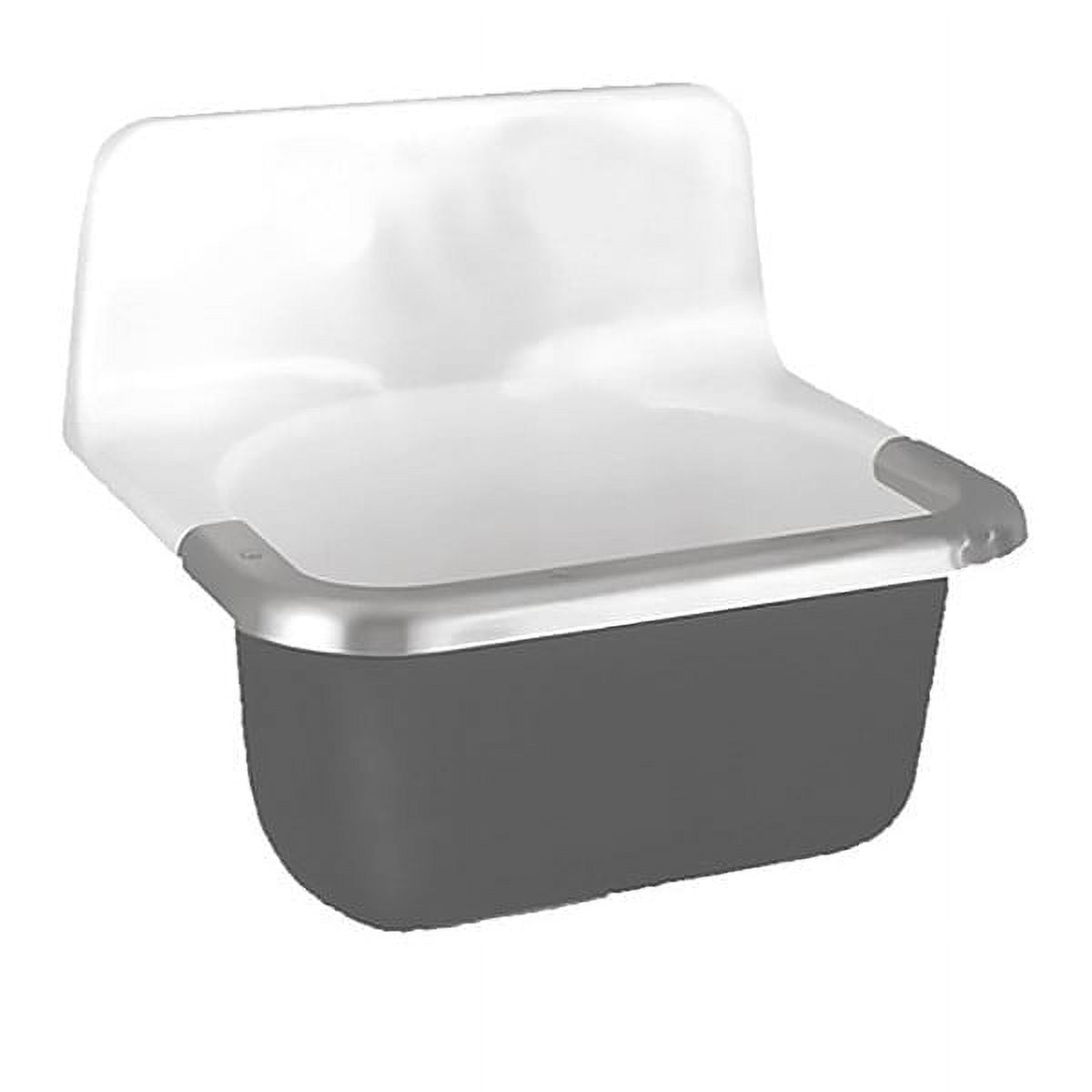 Lakewell 22" White Enameled Cast Iron Utility Sink