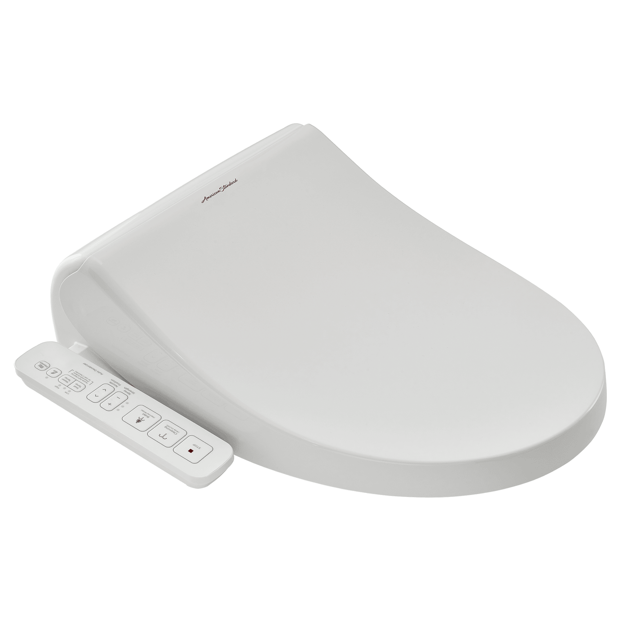 White Elongated Bidet Toilet Seat with Side Panel