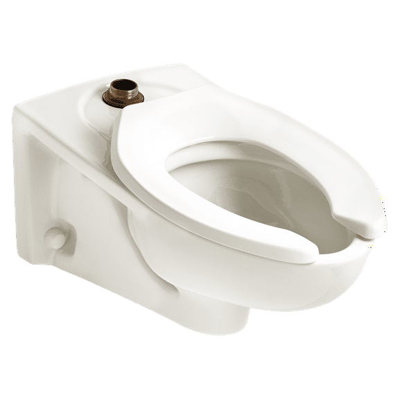 American Standard Afwall FloWise EverClean 1.1 GPF Elongated Toilet Bowl Only with Top Spud Flushometer in White