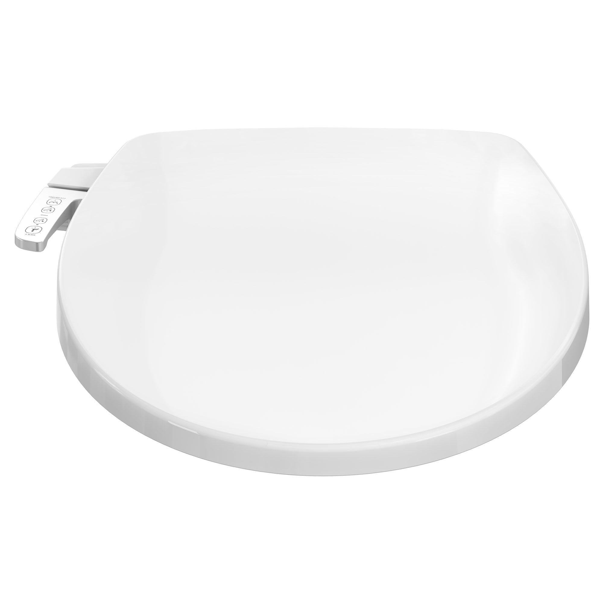 White Slim Non-Electric Bidet Seat with Ergonomic Handle