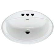 American Standard Aqualyn Drop in Sink with 4-in Faucet Holes in White
