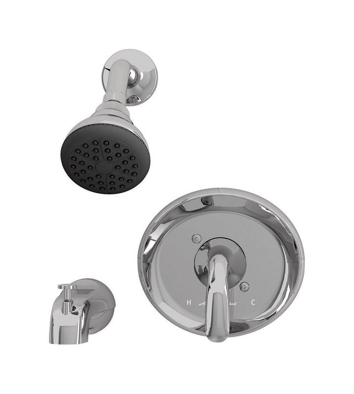 American Standard Cadet Tub \u0026 Shower Faucet, Polished Chrome, 9091512.002,  with Adjustable Hot Limit Safety Stop - Walmart.com, image size:1440x1600