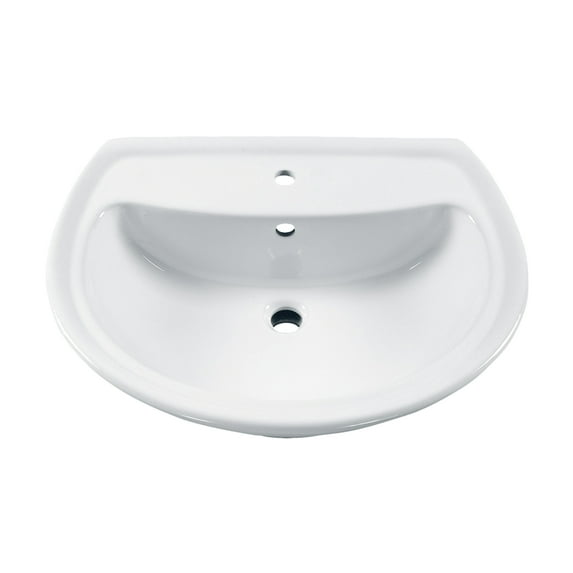American Standard Cadet 6 in. Pedestal Sink Basin with Center Hole Only in White