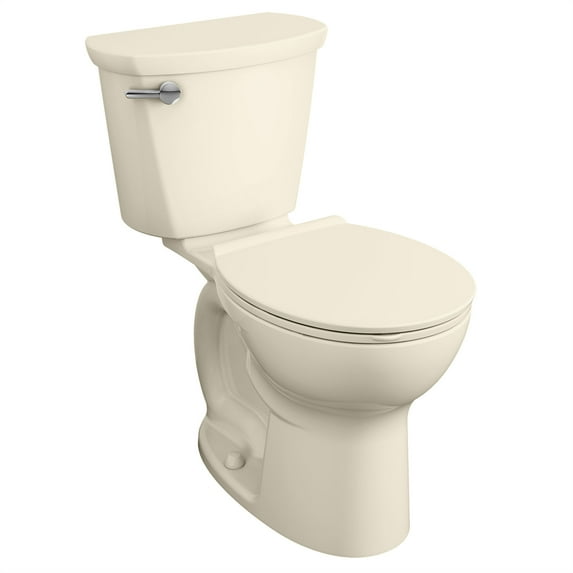American Standard Cadet® Pro 2-Piece 1.6 GPF Vitreous China Round Front Toilet, Bone, No Seat