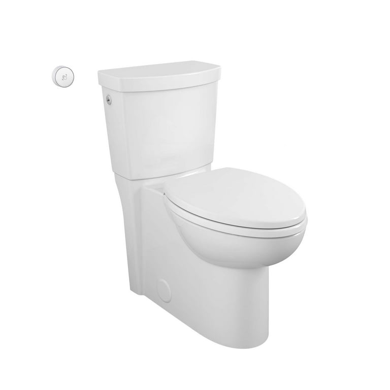 American Standard Cadet Touchless Automatic Porcelain Enamel Elongated  Bathroom Toilet in White 