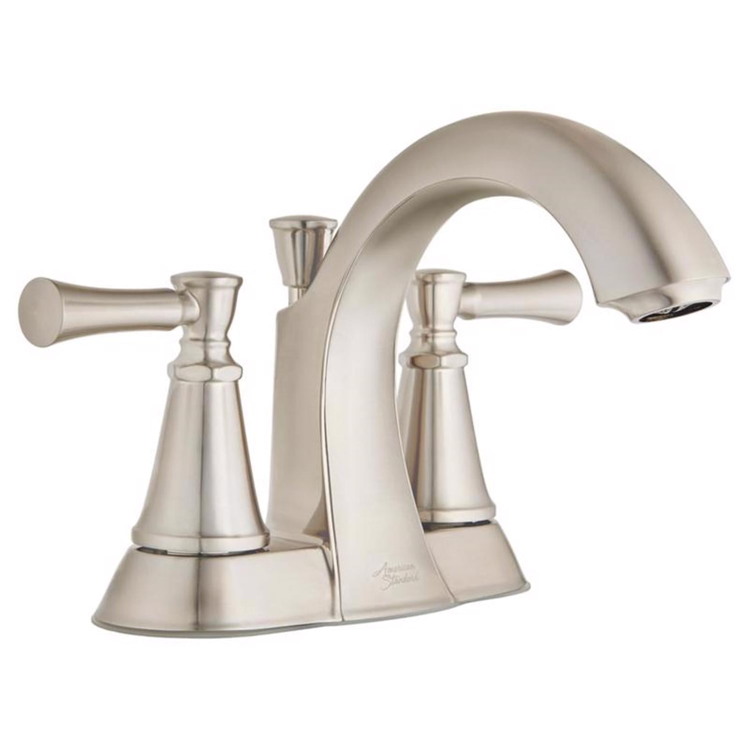 Chancellor Brushed Nickel Centerset Bathroom Sink Faucet with Lever Handles