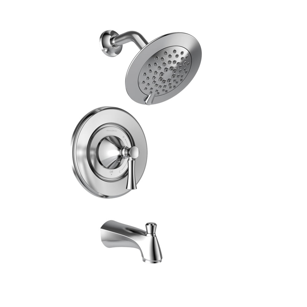 Chancellor Chrome Wall Mounted Tub and Shower Faucet Kit