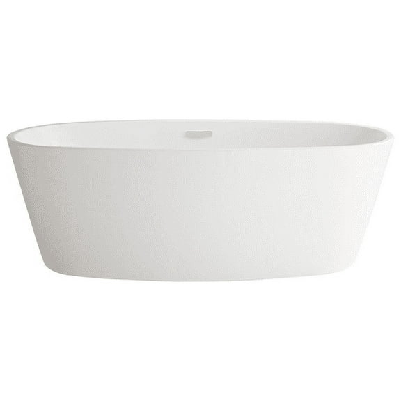 American Standard Coastal Serin 69 in x 31 in Freestanding Bathtub in White