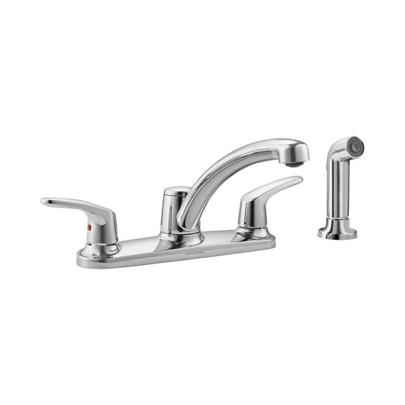 American Standard Colony Pro 2-Handle Standard Kitchen Faucet with Side Spray in Polished Chrome
