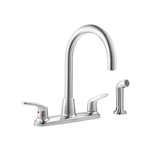 American Standard Colony Pro 2-Handle Standard Kitchen Faucet with Side Sprayer in Polished Chrome