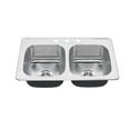 thumbnail image 1 of American Standard Colony Pro Drop-In Stainless Steel 33 in. 3-Hole Double Bowl Kitchen Sink Kit, 1 of 3
