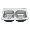 thumbnail image 1 of American Standard Colony Pro Drop-In Stainless Steel 33 in. 4-Hole Double Bowl Kitchen Sink Kit, 1 of 6
