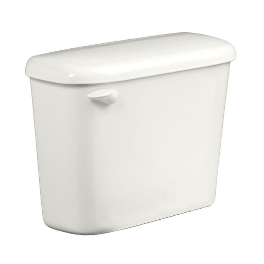 White Vitreous China Dual Flush Toilet Tank