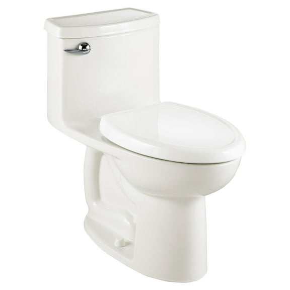 American Standard Compact Cadet 3 1-Piece 1.28 GPF Porcelain Enamel Elongated Toilet White, With Seat
