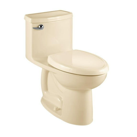 American Standard Compact Cadet 3 1Piece 1.28 GPF Vitreous China Elongated Toilet in Bone, With Seat