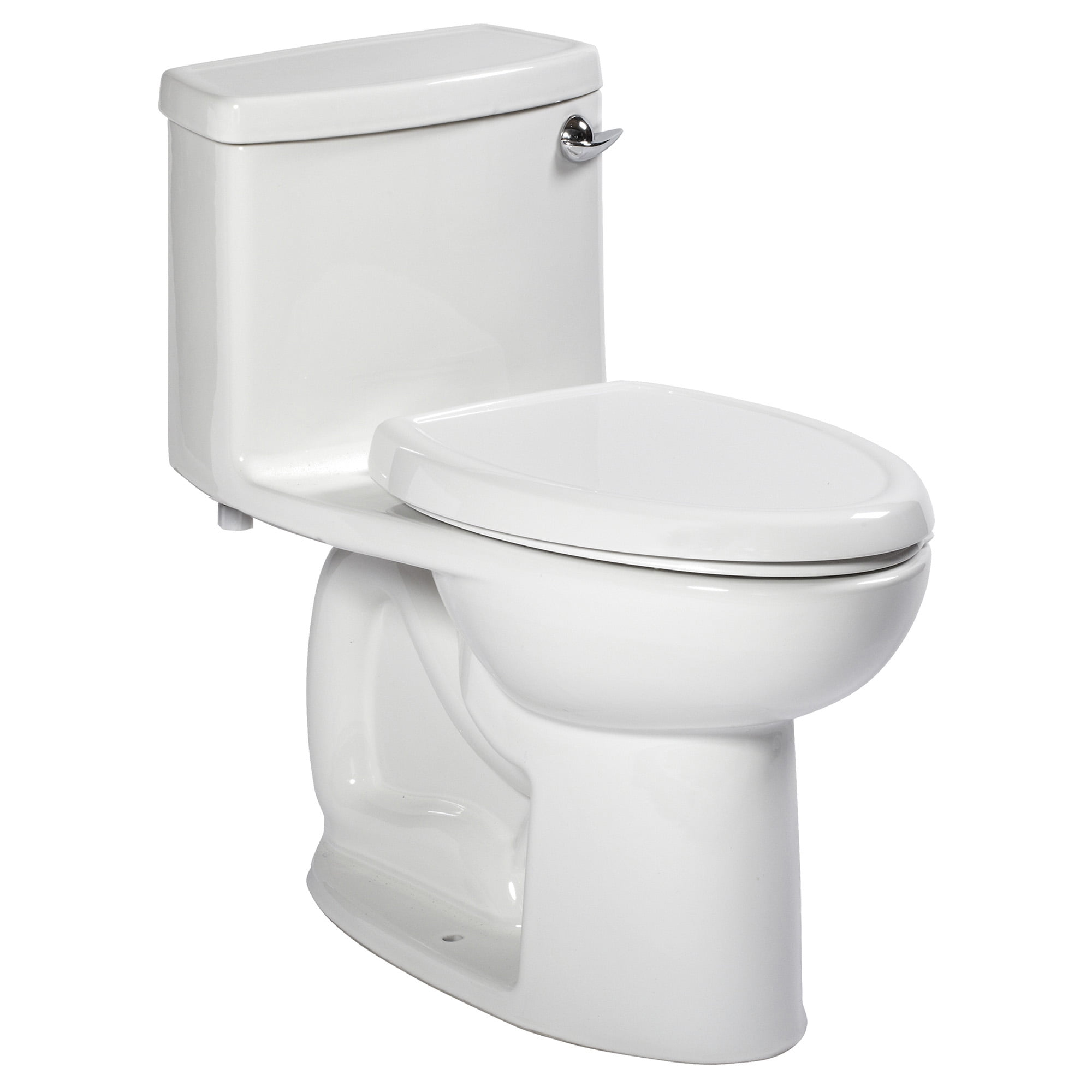 White Elongated High Efficiency One-Piece Toilet with Slow-Close Seat