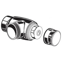 American Standard A955056-0020A 1" Supply Stop, Polished Chrome