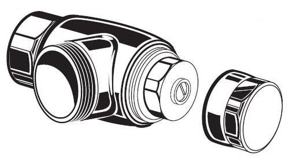 Chrome Dual Outlet 3/4" Supply Stop Valve