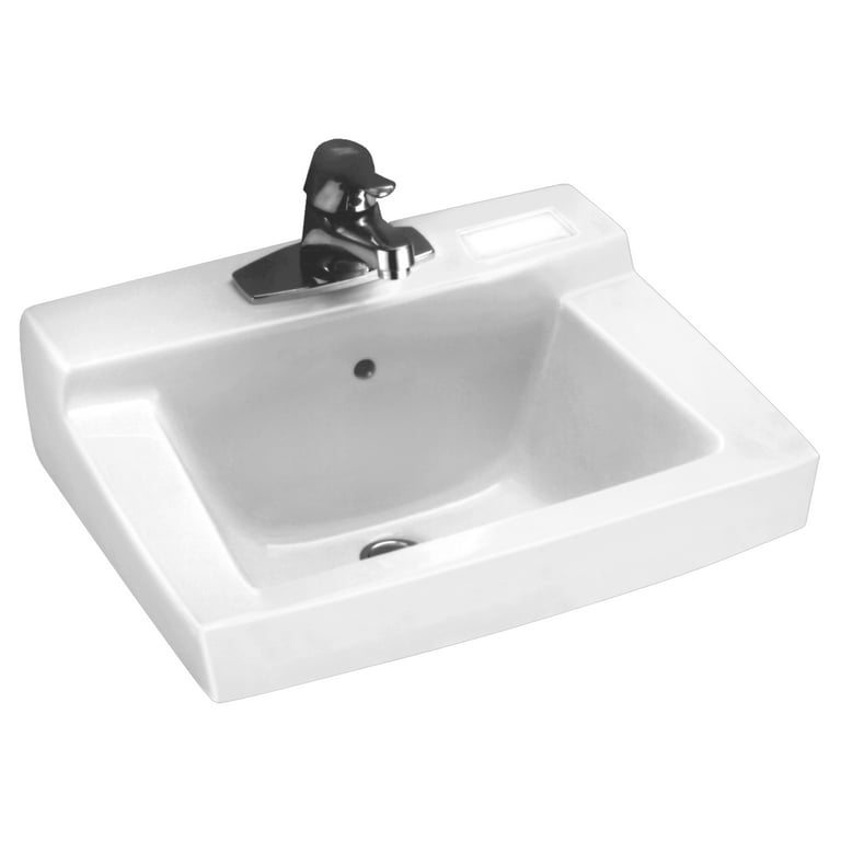 American Standard Declyn Wall Hung Bathroom Sink in White with 4 in. Faucet Holes American Standard Declyn Wall Hung Bathroom Sink in White with 4 in. Faucet Holes