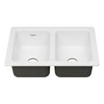 thumbnail image 1 of American Standard Delancey 30 X 19 Under Mount Double Bowl Cast Iron Kitchen Sink Brilliant White, 1 of 6