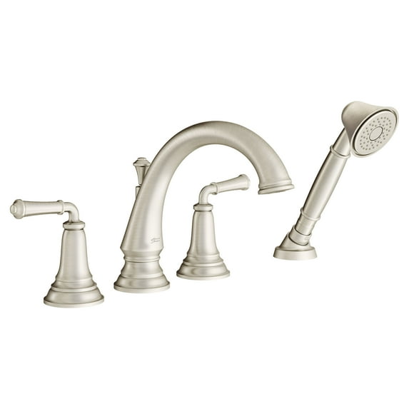 American Standard Delancey Roman Tub Filler with Personal Shower in Brushed Nickel