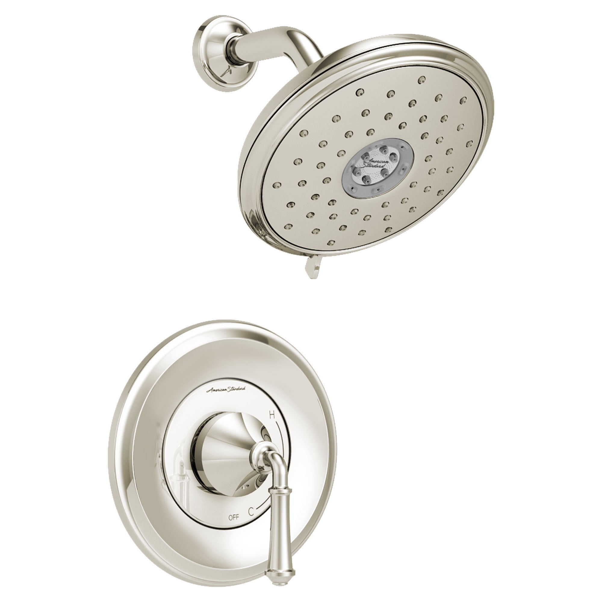 Delancey Polished Nickel Wall Mounted Shower Trim Kit