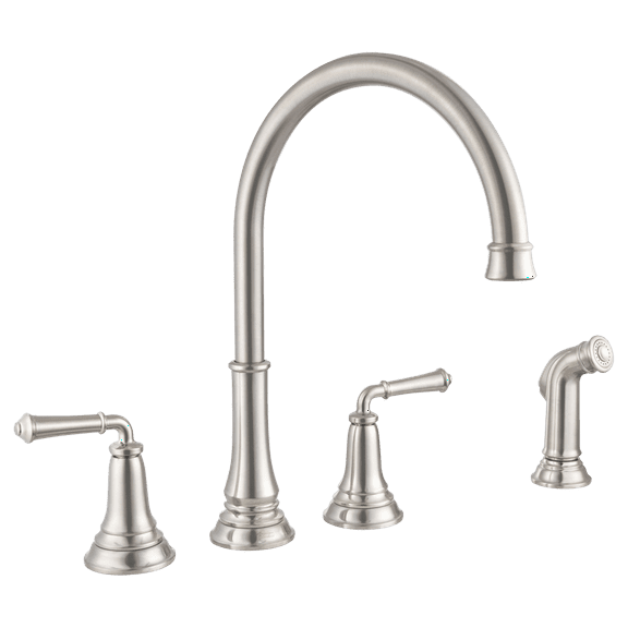 American Standard Delancey Two-Handle Kitchen Faucet 1.5 GPM in Stainless Steel