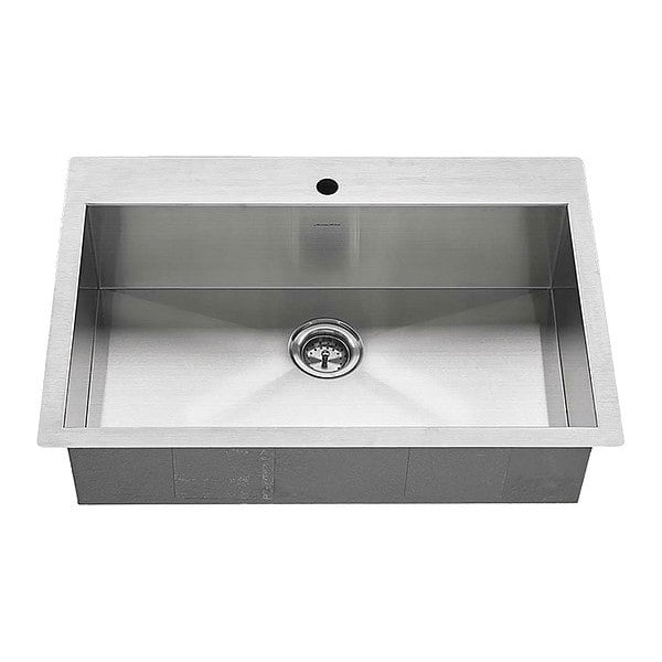 Edgewater 33'' Stainless Steel Drop-In Single Bowl Kitchen Sink